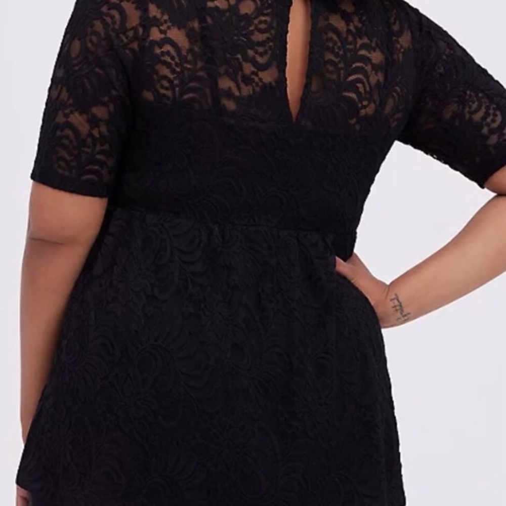Torrid Black Lace Babydoll Top